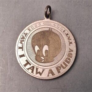 Sterling Tweety Bird Pendant Tawt I Taw a Puddy Tat